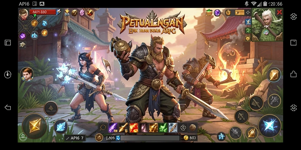Screenshot dari gameplay ARPG yang seru dan mendebarkan.