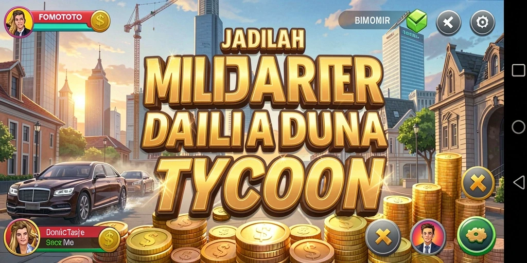 Tampilan gameplay menarik dari FOMOTOTO yang menunjukkan strategi bisnis.