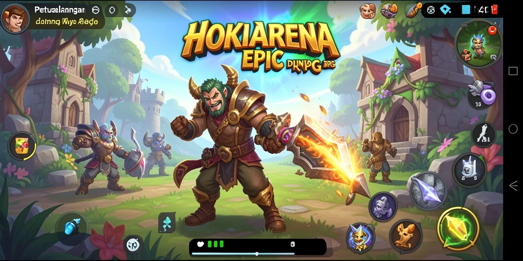 Gameplay seru HOKIARENA dengan pertarungan epik dan strategi mendalam.