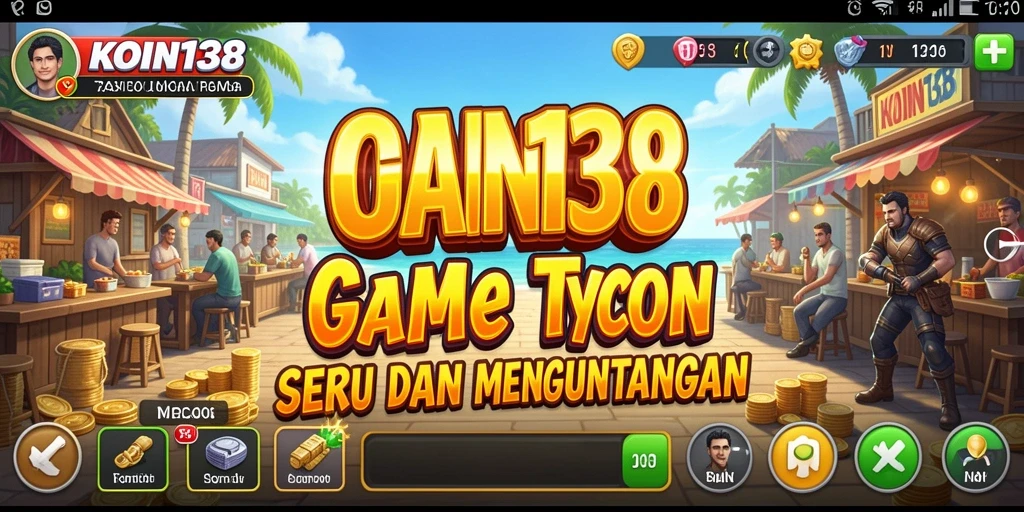 Tampilan gameplay <strong>KOIN138</strong> yang menarik dalam mengelola bisnis Tycoon.