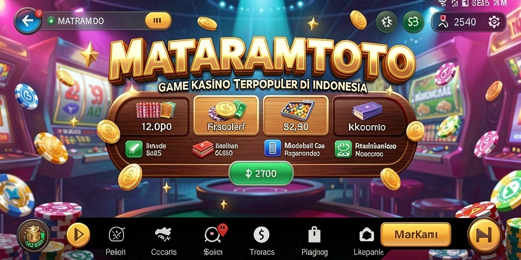 Tampilan gameplay menarik pada MATARAMTOTO yang menghadirkan keseruan Kasino.