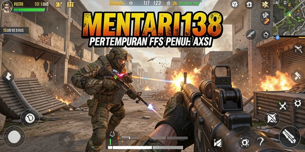 Gameplay intens menampilkan aksi menembak seru di MENTARI138.