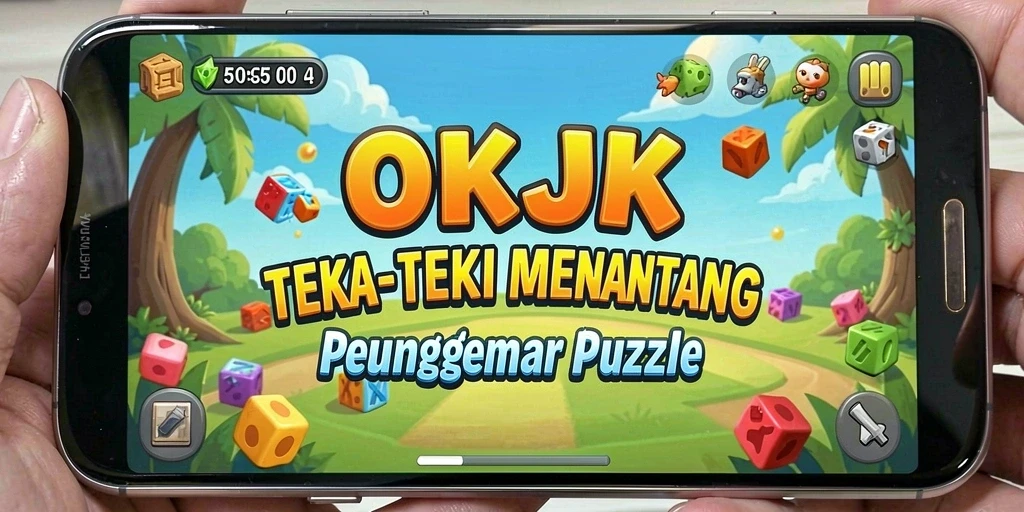 Tampilan gameplay menantang dari OKJK, teka-teki mengasyikkan.
